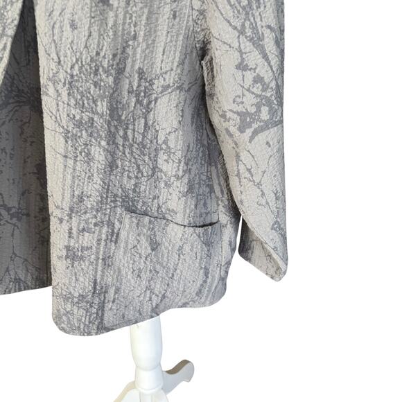 Habitat Clothes to Live In Gray Artsy Open Front Jacket Top Size XL Textured - Picture 5 of 10